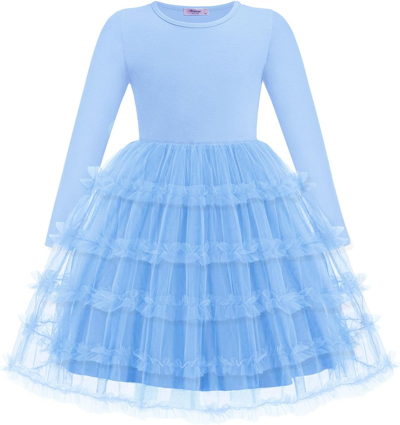 Arshiner Toddler Tutu Dress Girls Long Sleeve Fall Winter Ruffle