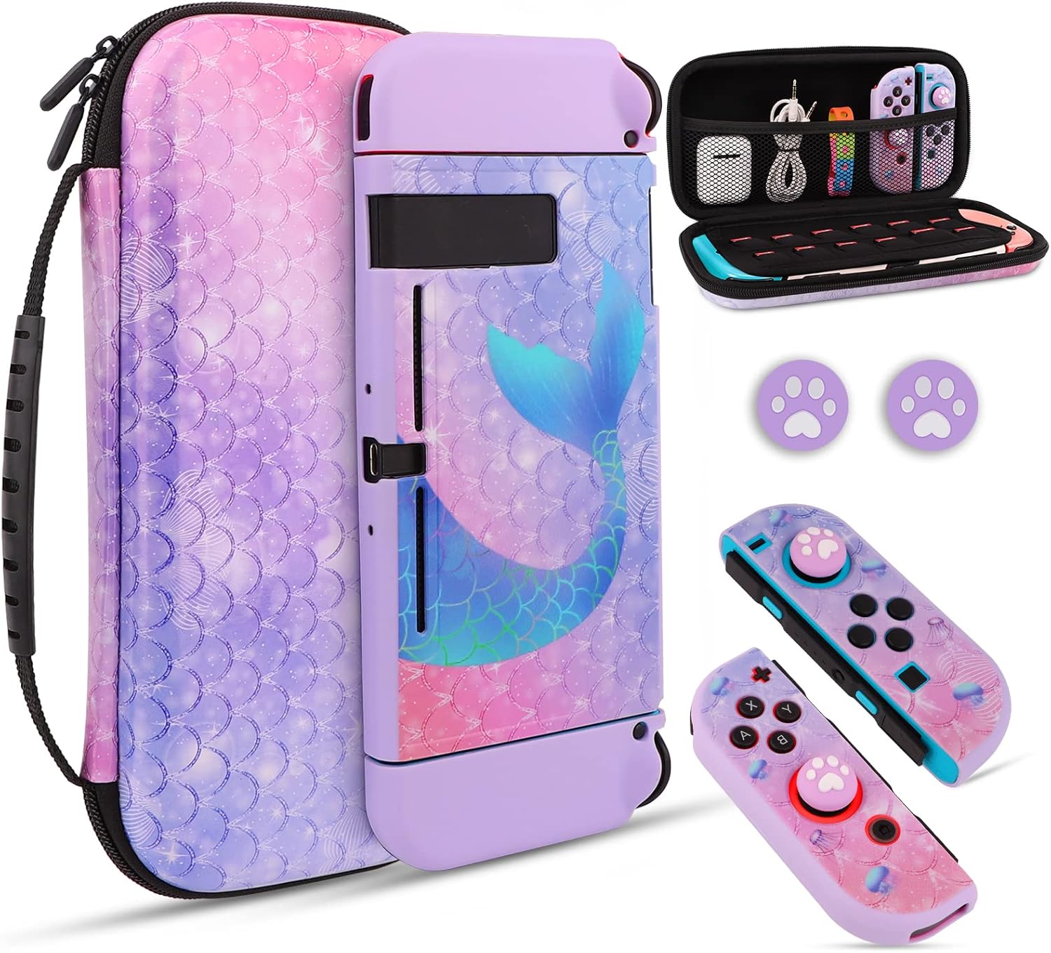 homicozy Purple Mermaid Hard Carrying Case for Nintendo Swit deal at Amazon