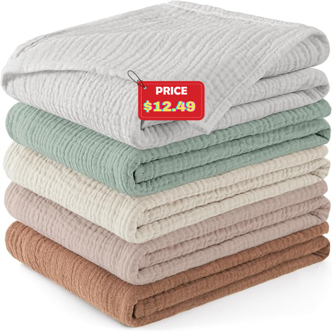 Baby Burp Cloths 5 Pack Deal: Save 50%