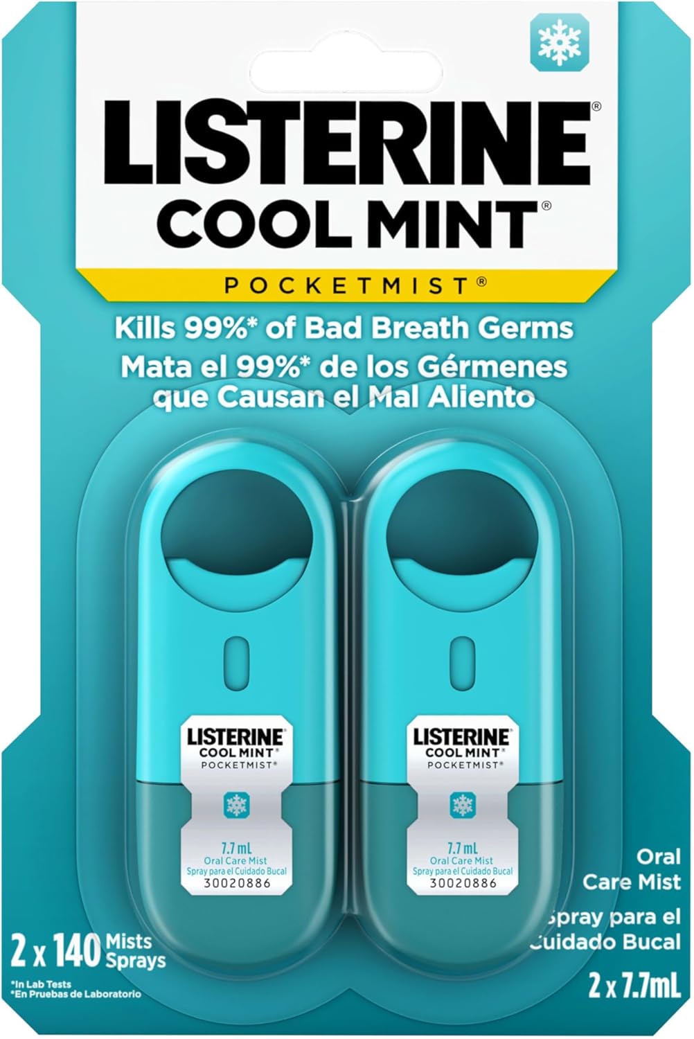 Listerine Cool Mint Pocketmist, Oral Care Mist for Fresh Breath,