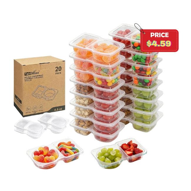 Reusable Snack Containers Compartment Deal: Save 49%