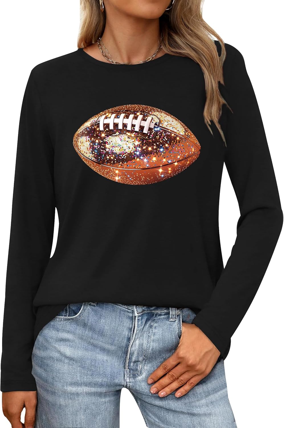 LAZYCHILD Game Day Shirts Women: Football Graphic Shirts Gameday