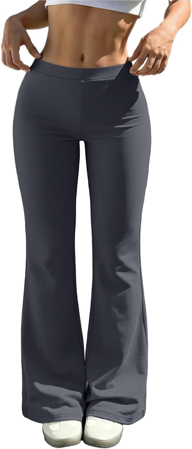 Womens Casual High Waist Flare Lounge Pants Stretchy Modal Bootcu