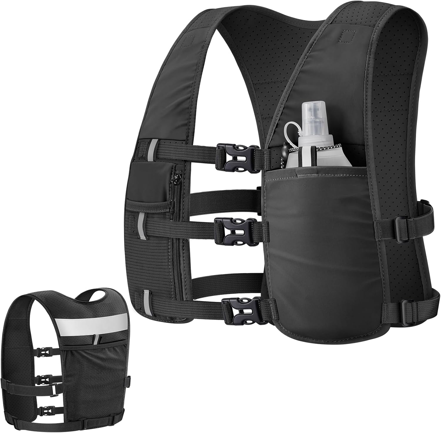 NOOLA Running Vest with 500ml Soft Flask, Lightweight Running Hyd