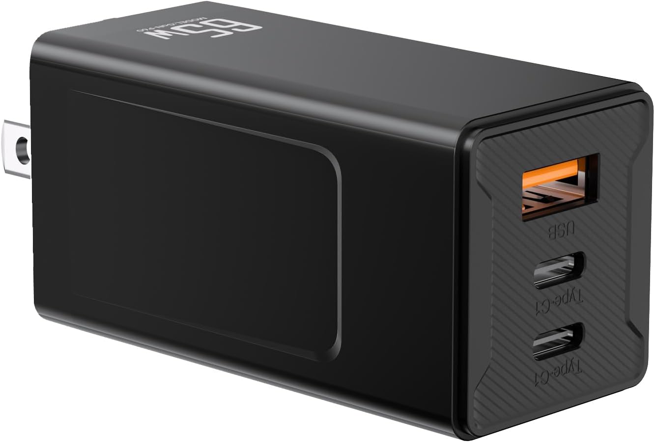 65W USB C Charger, 3-Port PD Fast Charger Block– Compact USB-C Po