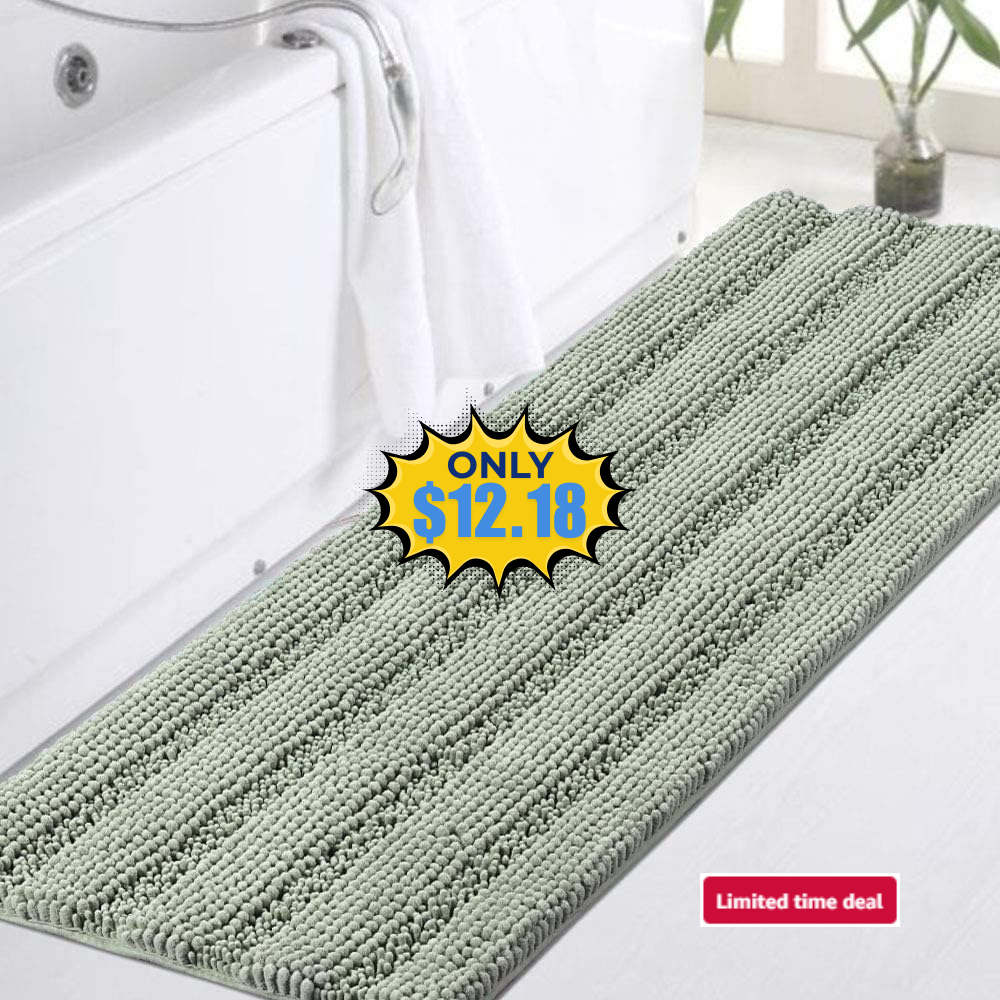 47 x 17 Large Bath Mat Plush Shaggy Deal: Save 63%