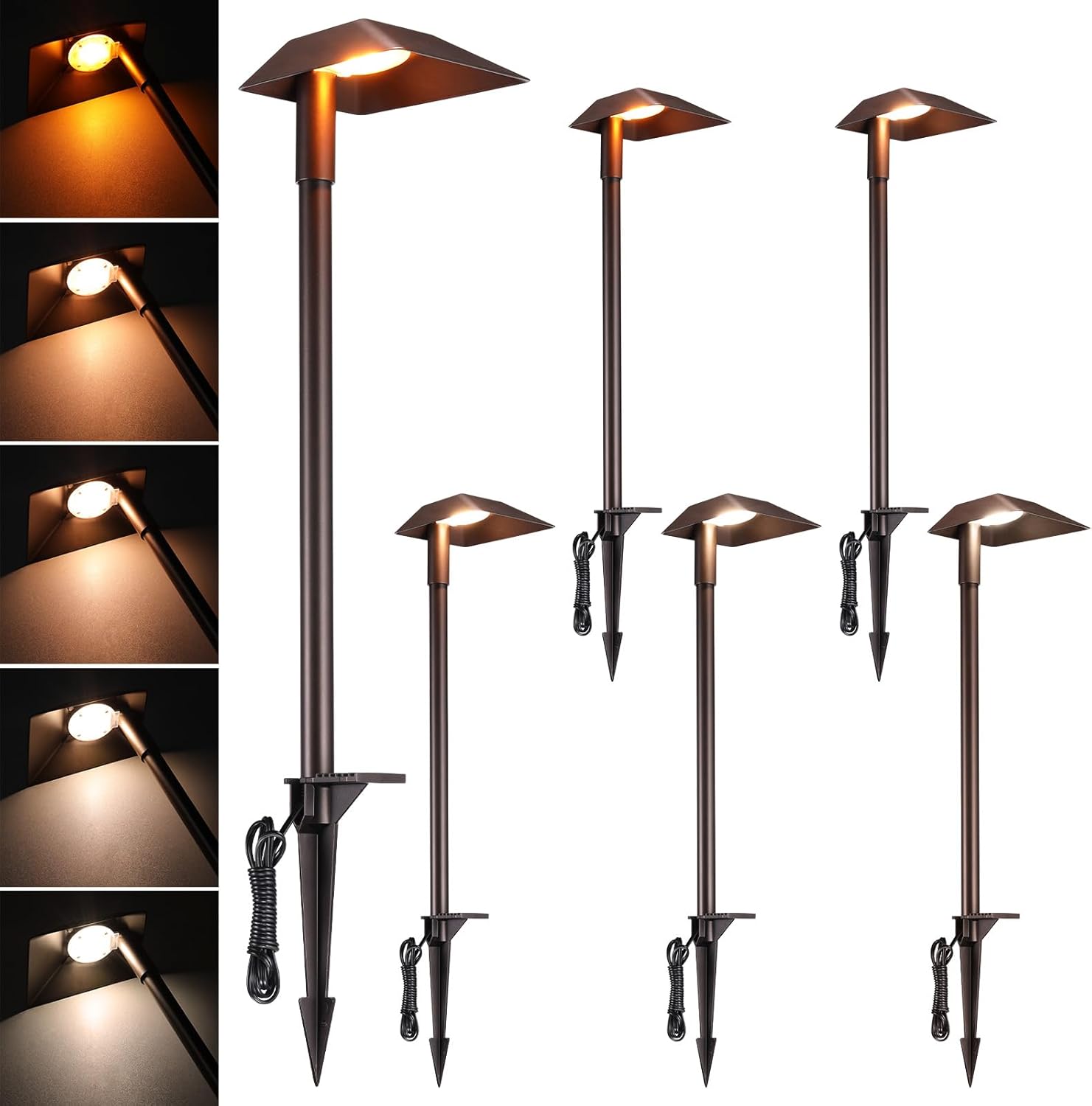 LEONLITE 5CCT Anti-Glare Low Voltage Pathway Lights, 5W Wire deal at Amazon