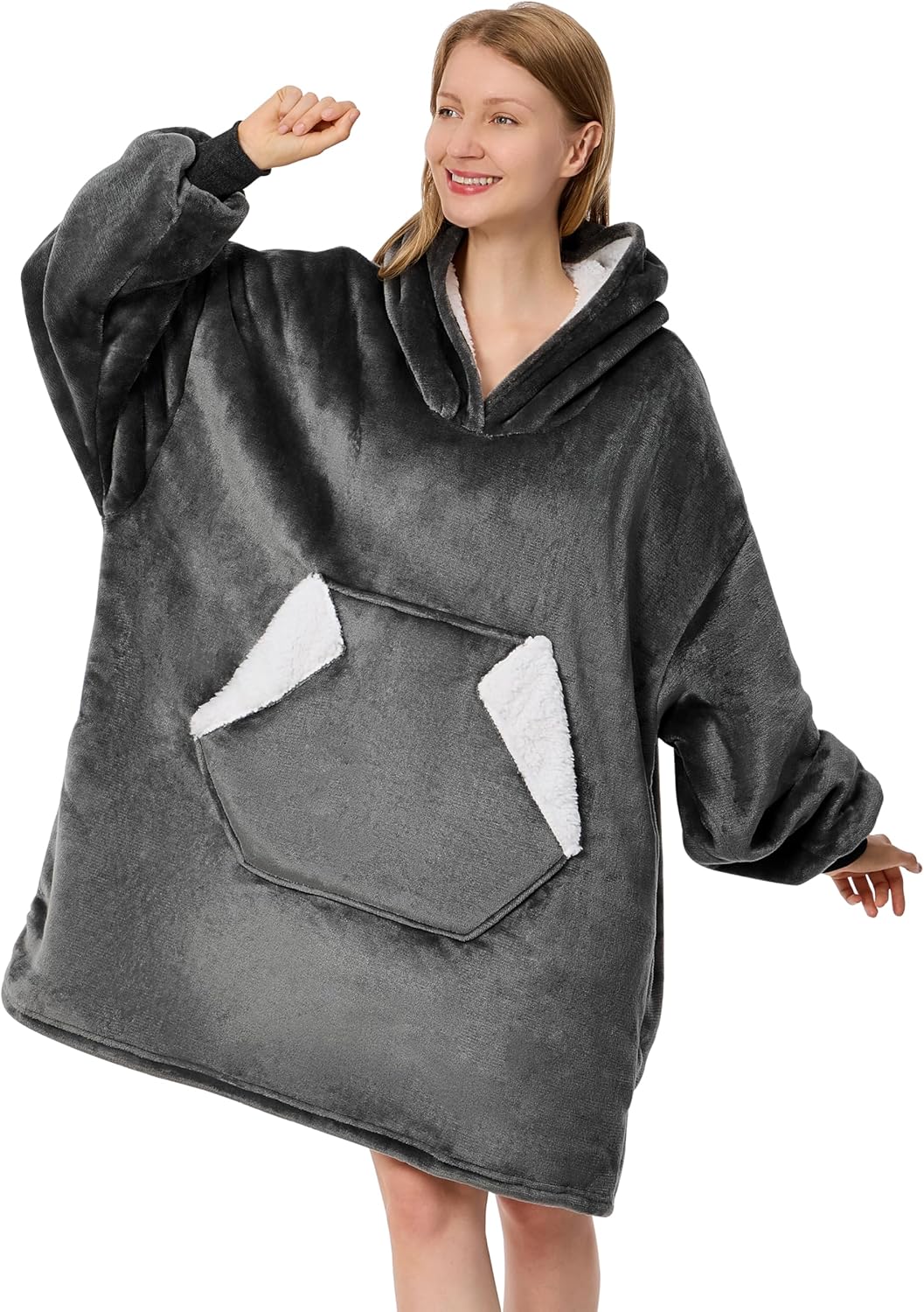 Ramees Wearable Blanket Hoodie, Oversized Sherpa Fleece Swea deal at Amazon