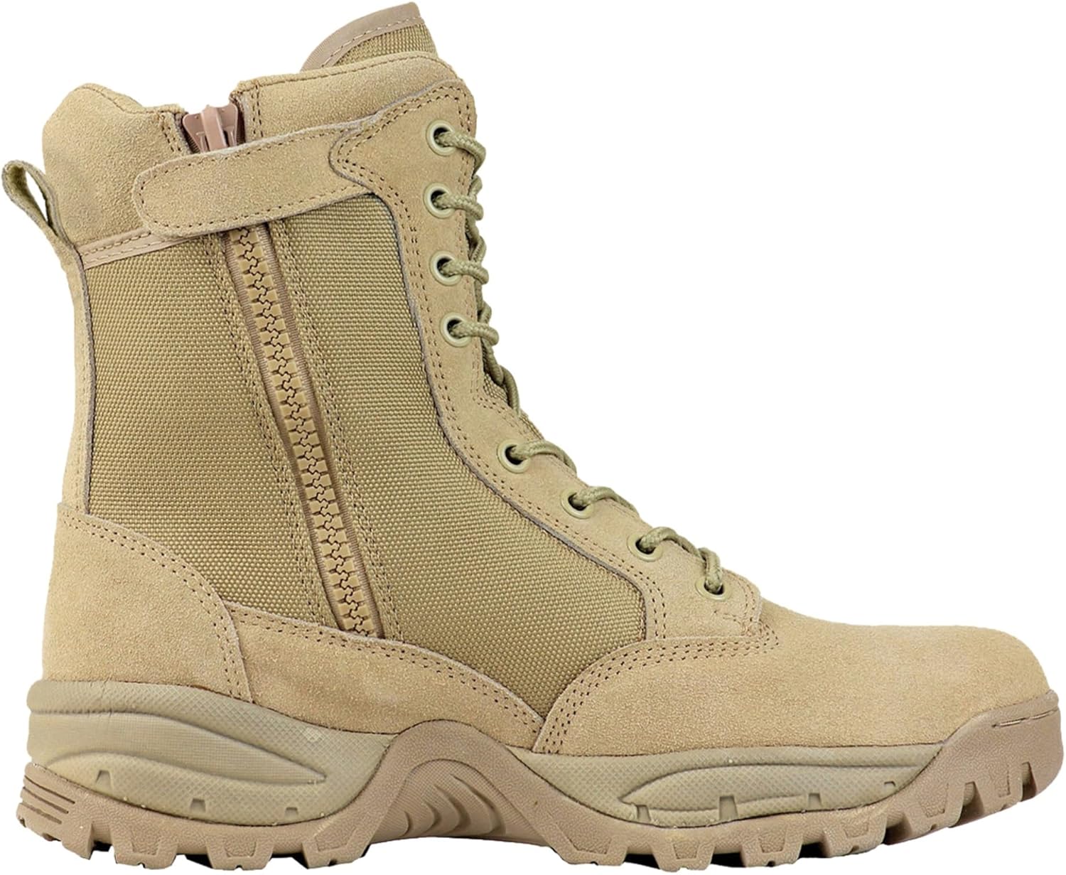Maelstrom Mens Military Tactical Boots with Side Zipper, Comforta