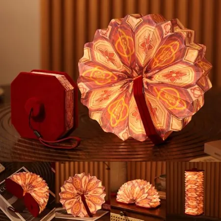 Ba suns Vintage Accordion Touch Lamp $15 at Amazon