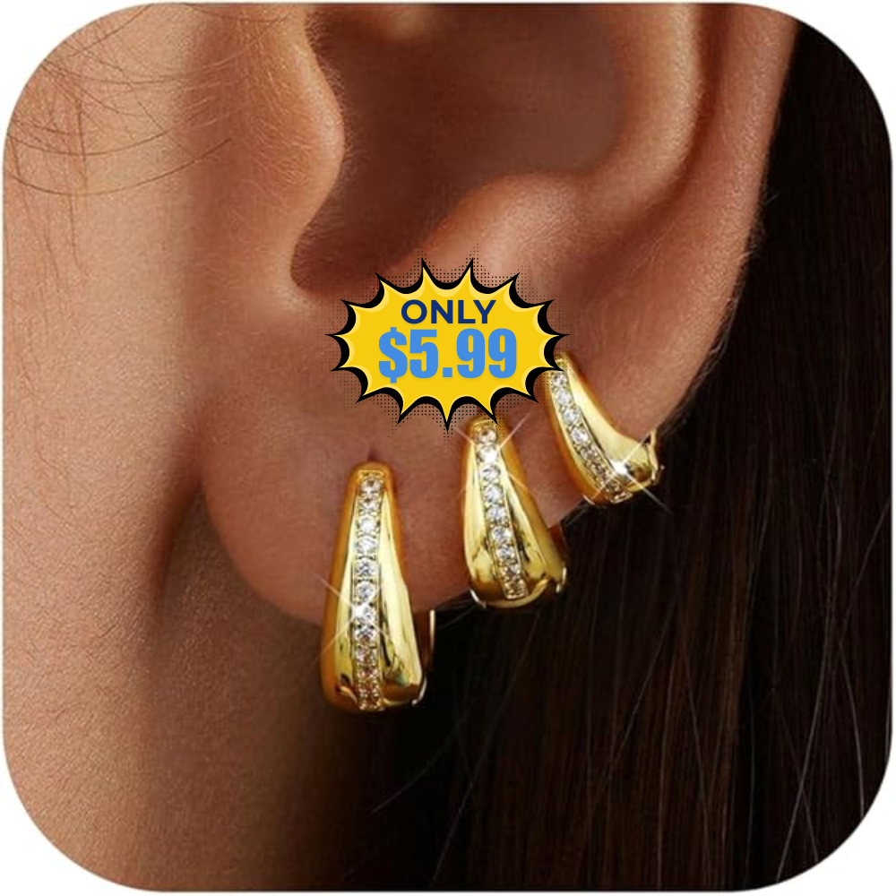 SAILIMUE 5 Pairs Small Hoop Earrings Deal: Use Promo Code GVD3P2G2
