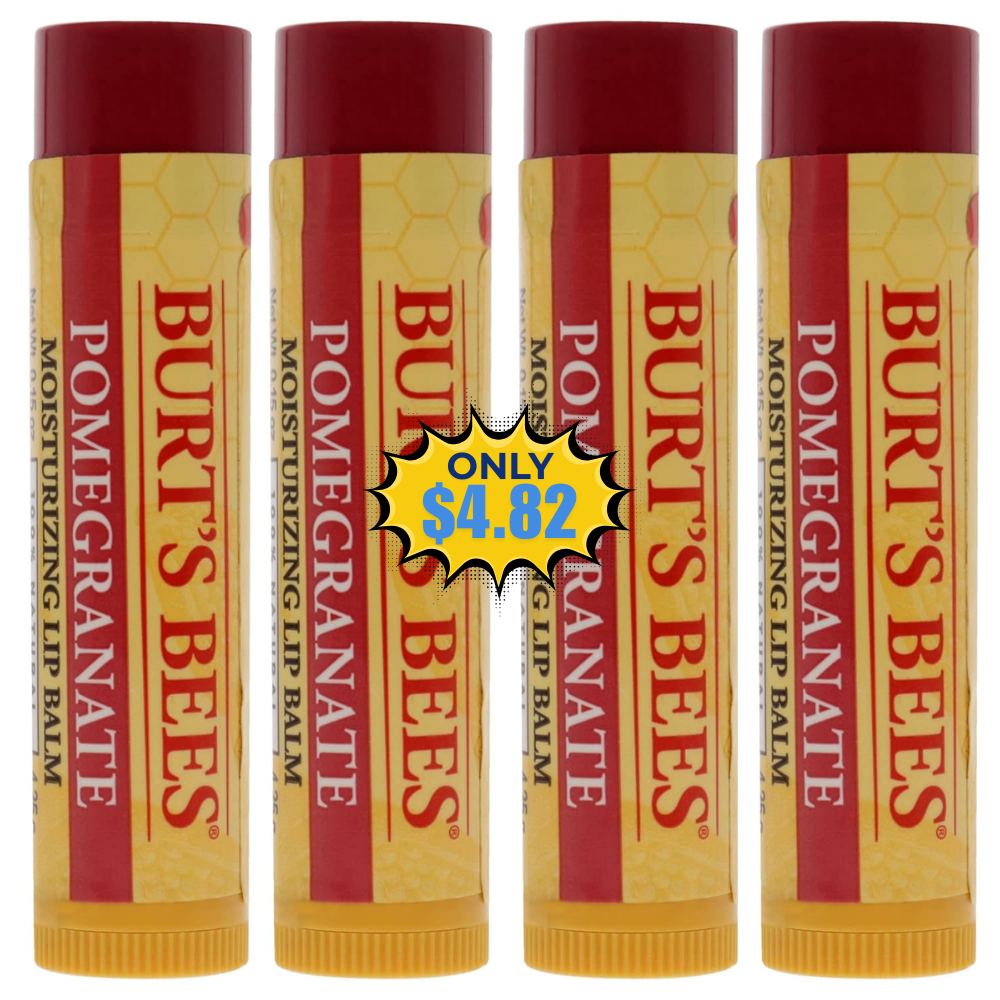 Burt’s Bees Moisturizing Lip Balm 4 Tubes Deal: Save 46%