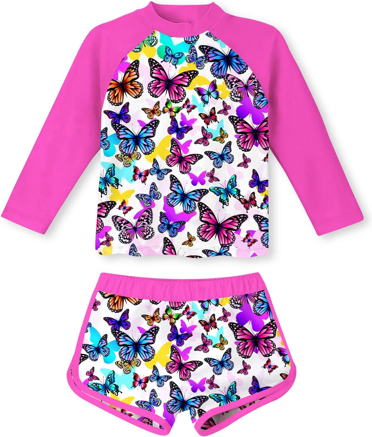 Girls Swimsuit Two Piece Tankini UPF 50+ UV Protective Rash  deal at Amazon