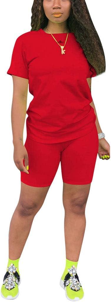 Nimsruc Two Piece Outfits For Women Summer Sweatsuits Jogger Sets