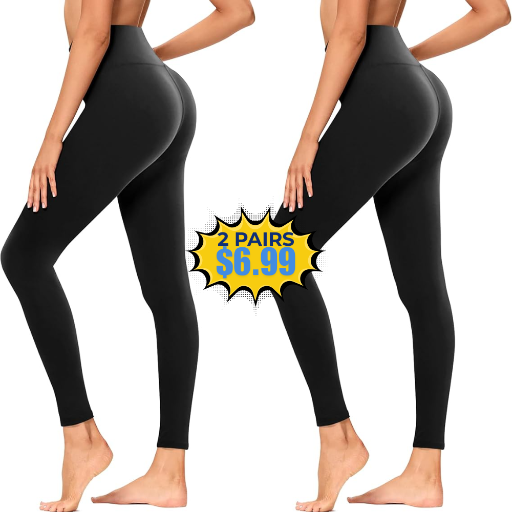 GAYHAY Women’s High Waisted Leggings 2 Pairs Deal: Save 53%