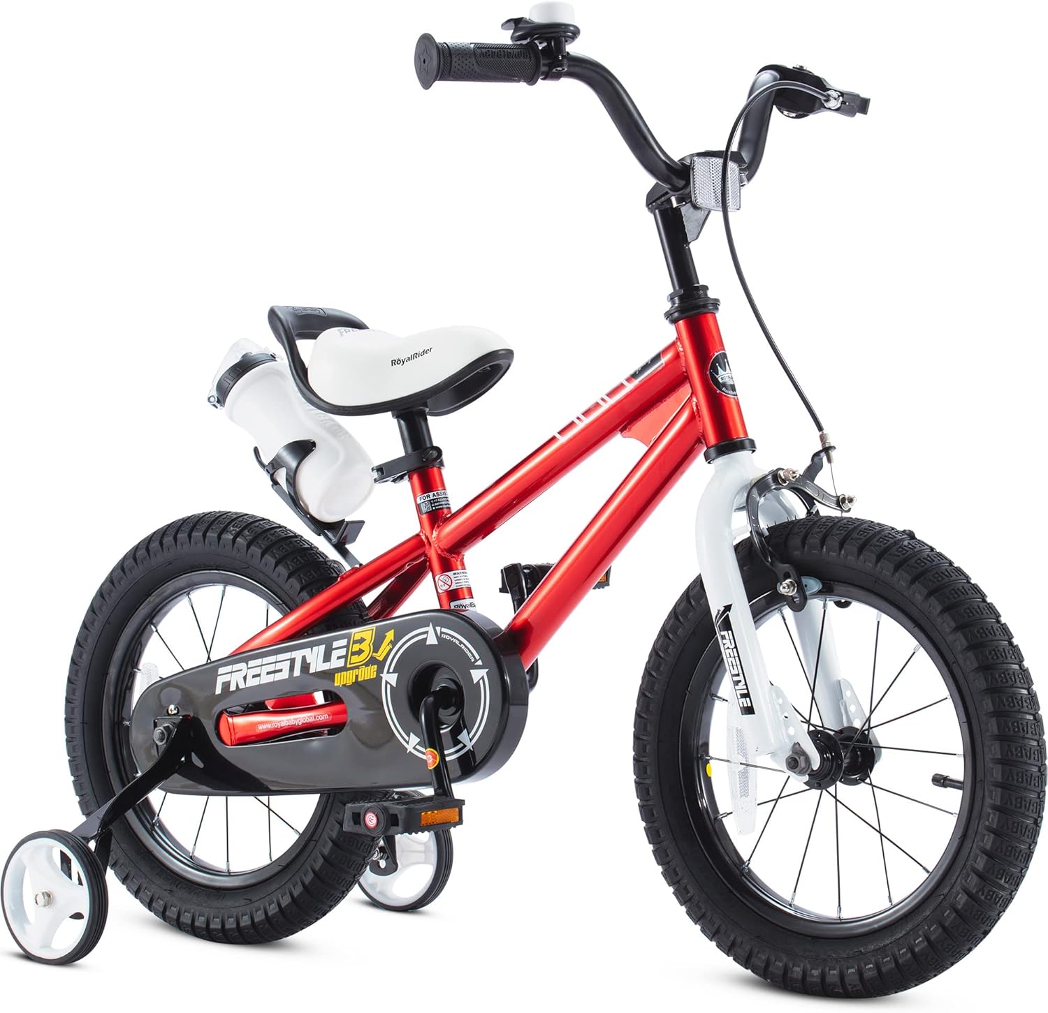RoyalBaby Freestyle Kids Bike 14 Inch Childrens Bicycle with Trai