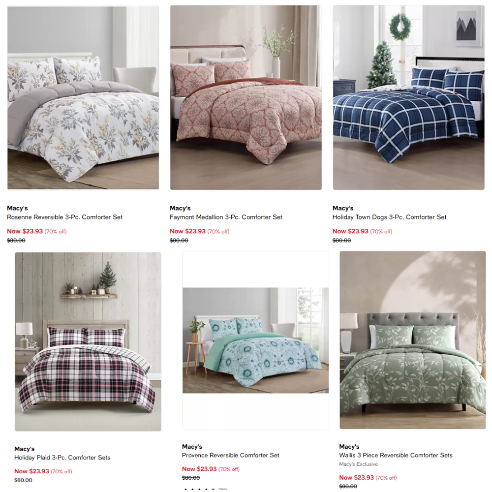 3-Pc. Comforter Set Deal at Macy’s: Save 70%