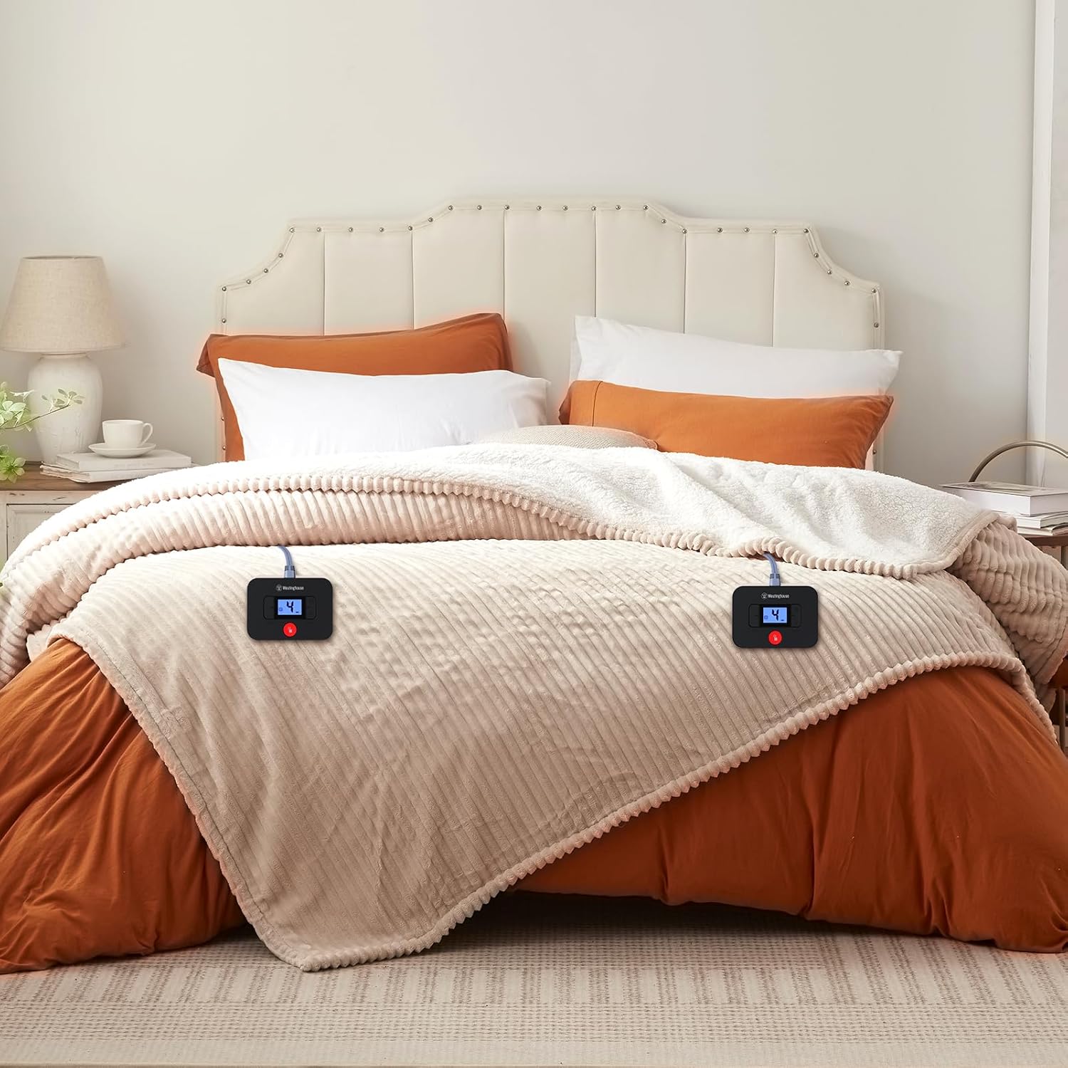 Westinghouse Queen Size Electric Blanket, Flannel to Sherpa Rever