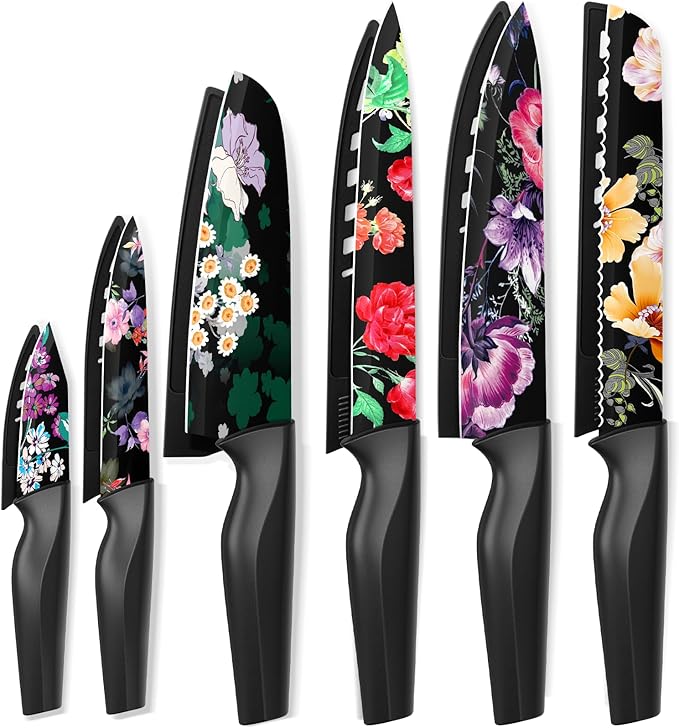 Astercook 12-Piece Flower Kitchen Knife Set just $29.99 at Walmart