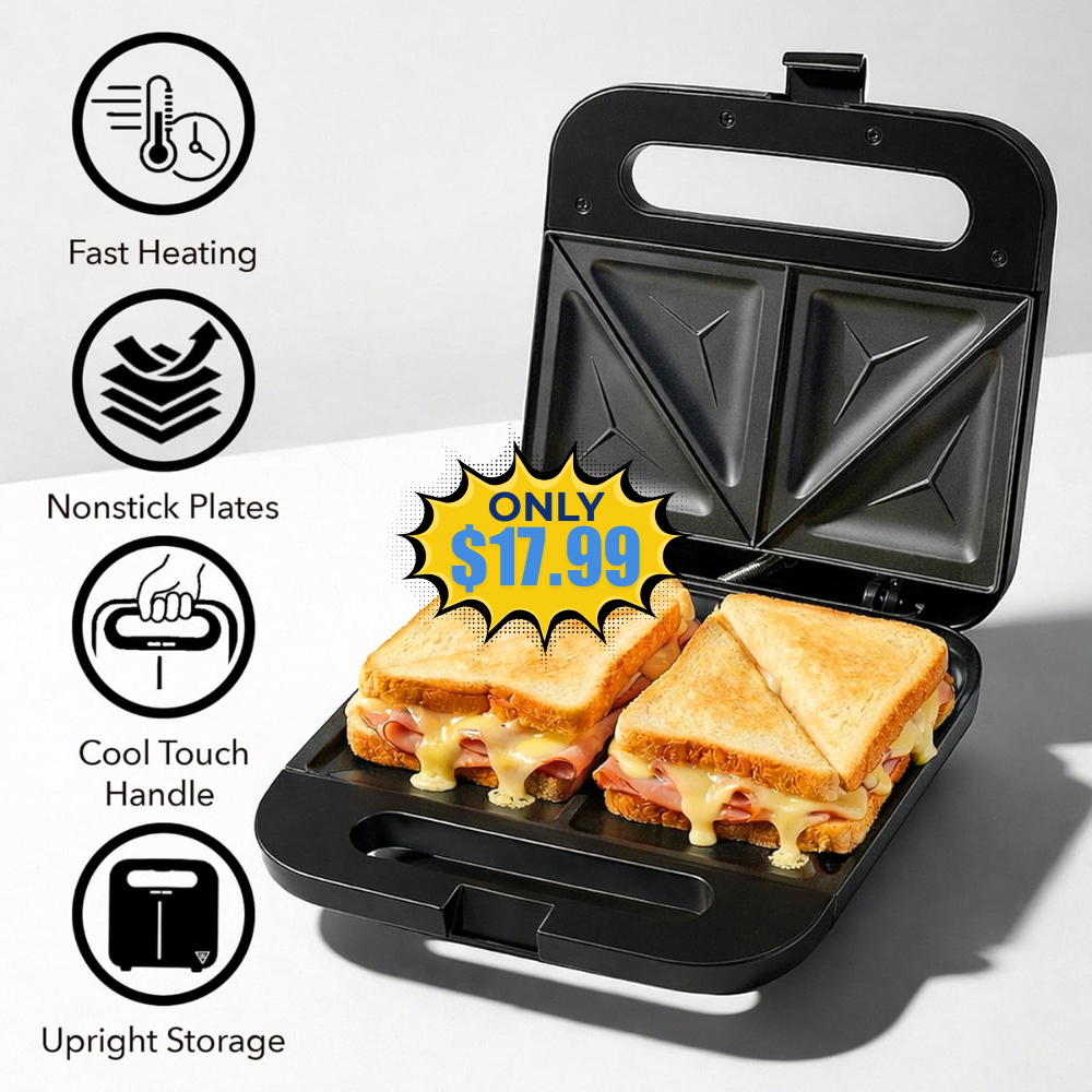 OVENTE Electric Sandwich Maker Deal: Save 22%
