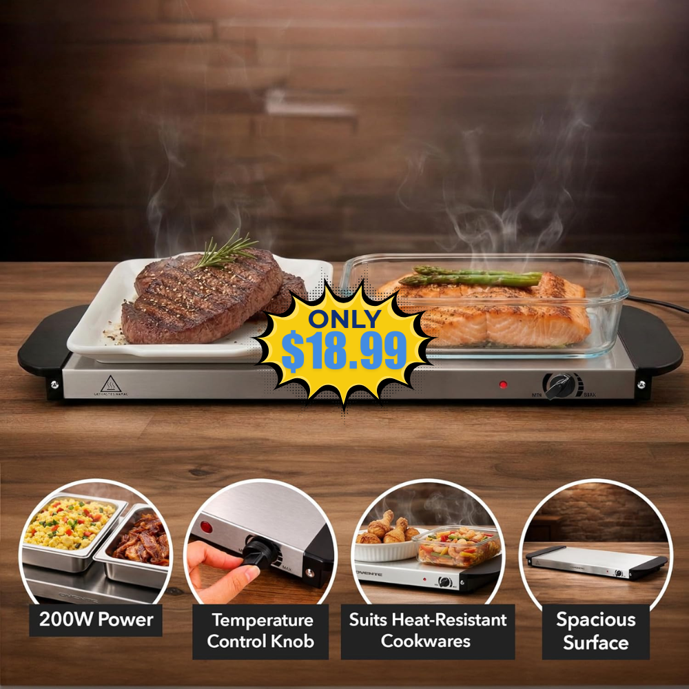 OVENTE Electric Warming Tray Deal: Save 49% at Amazon
