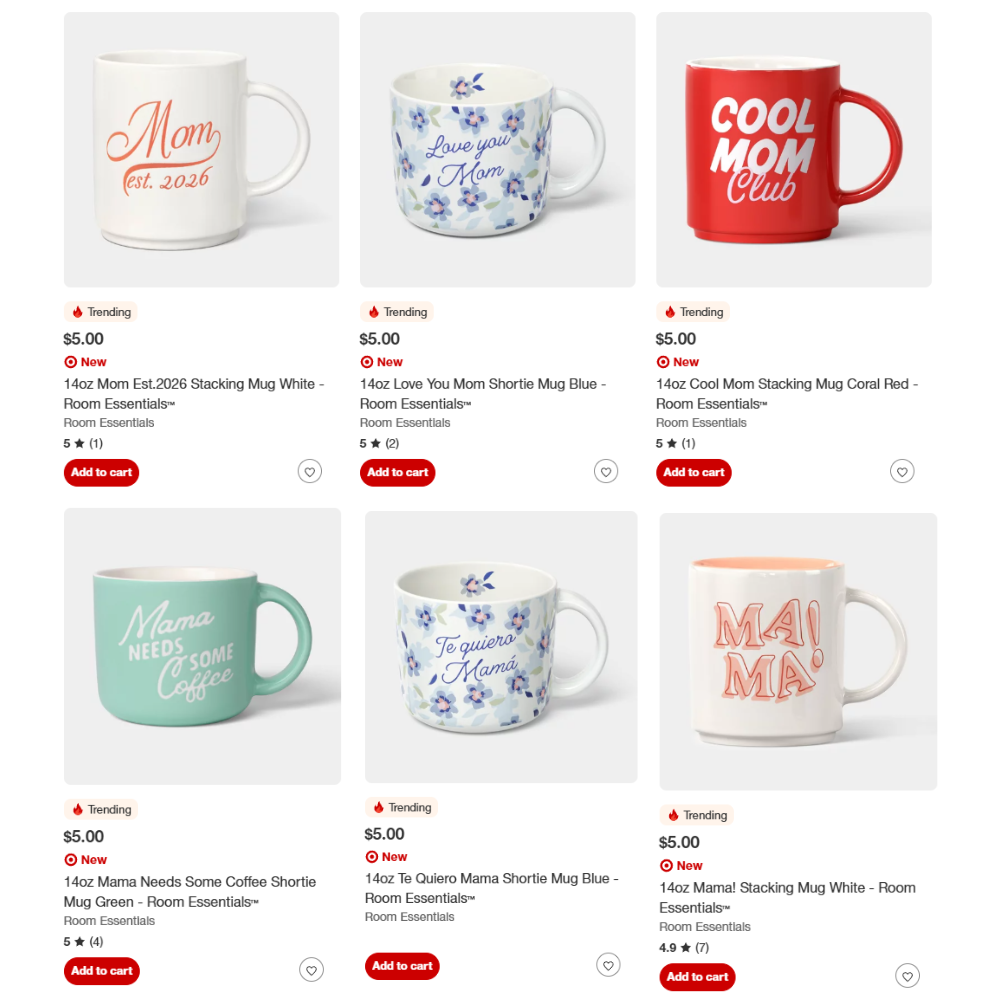 Room Essentials Mother’s Day Mugs Deal at Target: $5.00