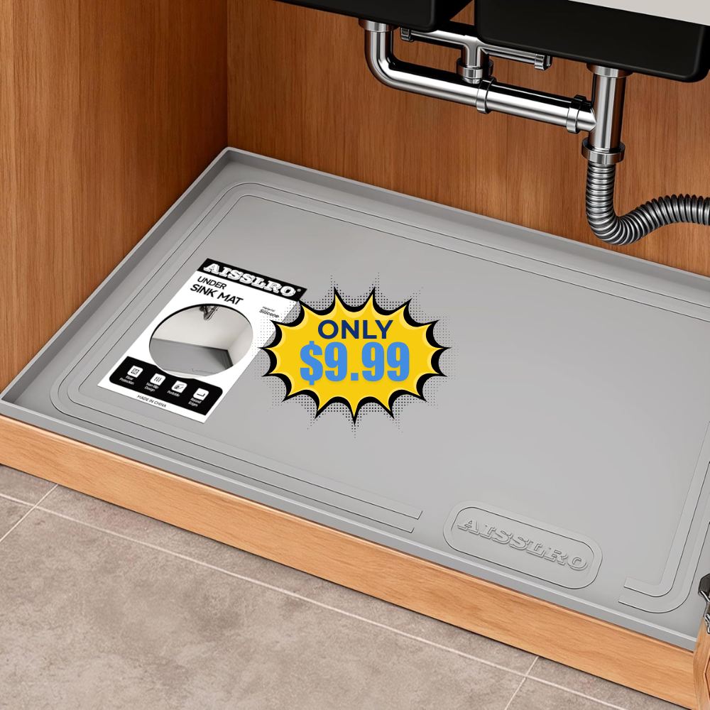 Aisslro Under Sink Mat 22″ X 19″ Deal: Save 29%