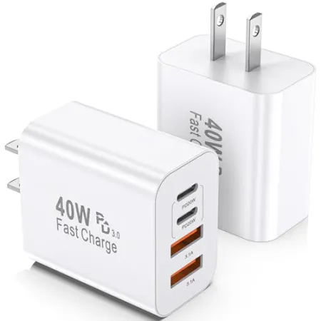 2-Pack WWB 4-Port USB Wall Charger $9.99 at Amazon