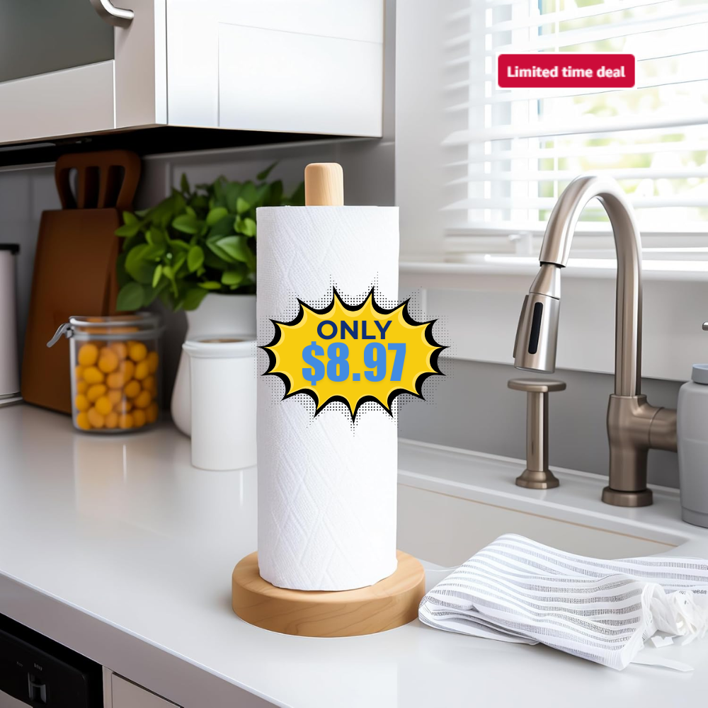 Wooden Paper Towel Holder Countertop Deal: Save 40%
