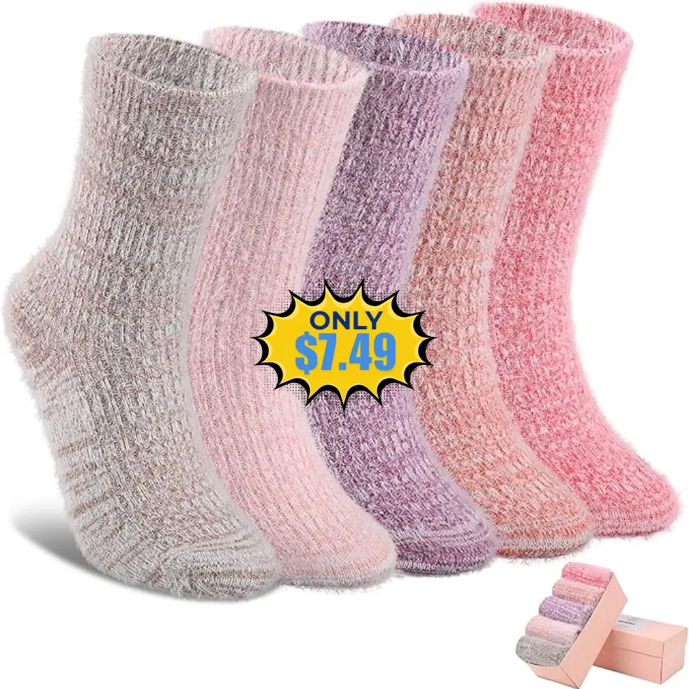 Women’s Fuzzy Fluffy Sock Deal: Save 50%