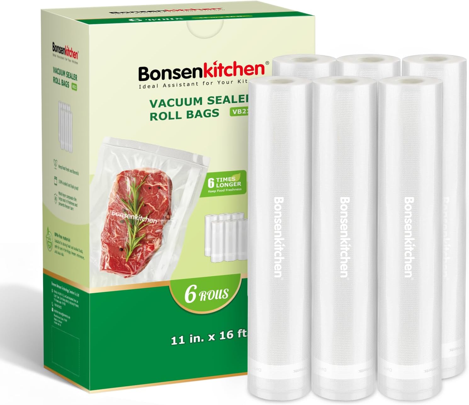 Bonsenkitchen Vacuum Sealer Bags Deal at Amazon: 6 Rolls for $16.99