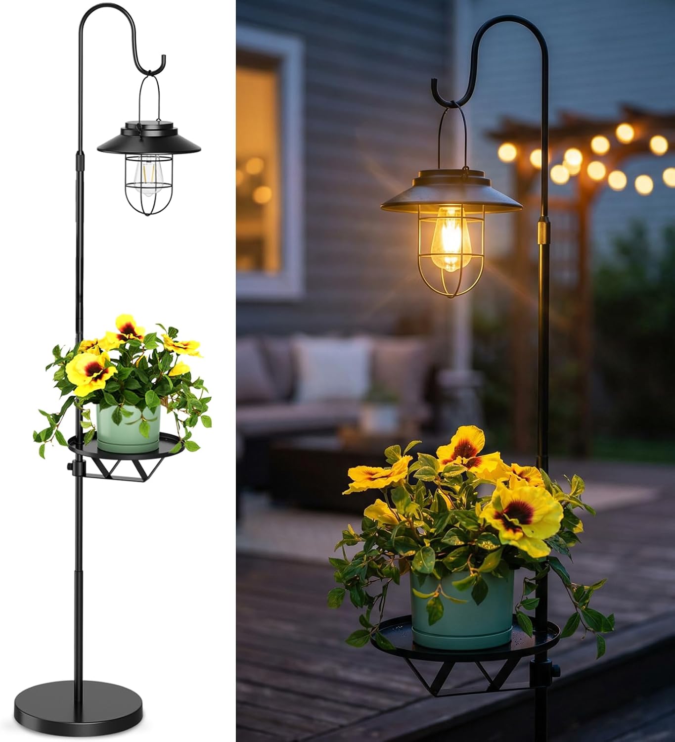 Shepherd’s Hook Stand with Solar Lantern Deal at Amazon: $24.99