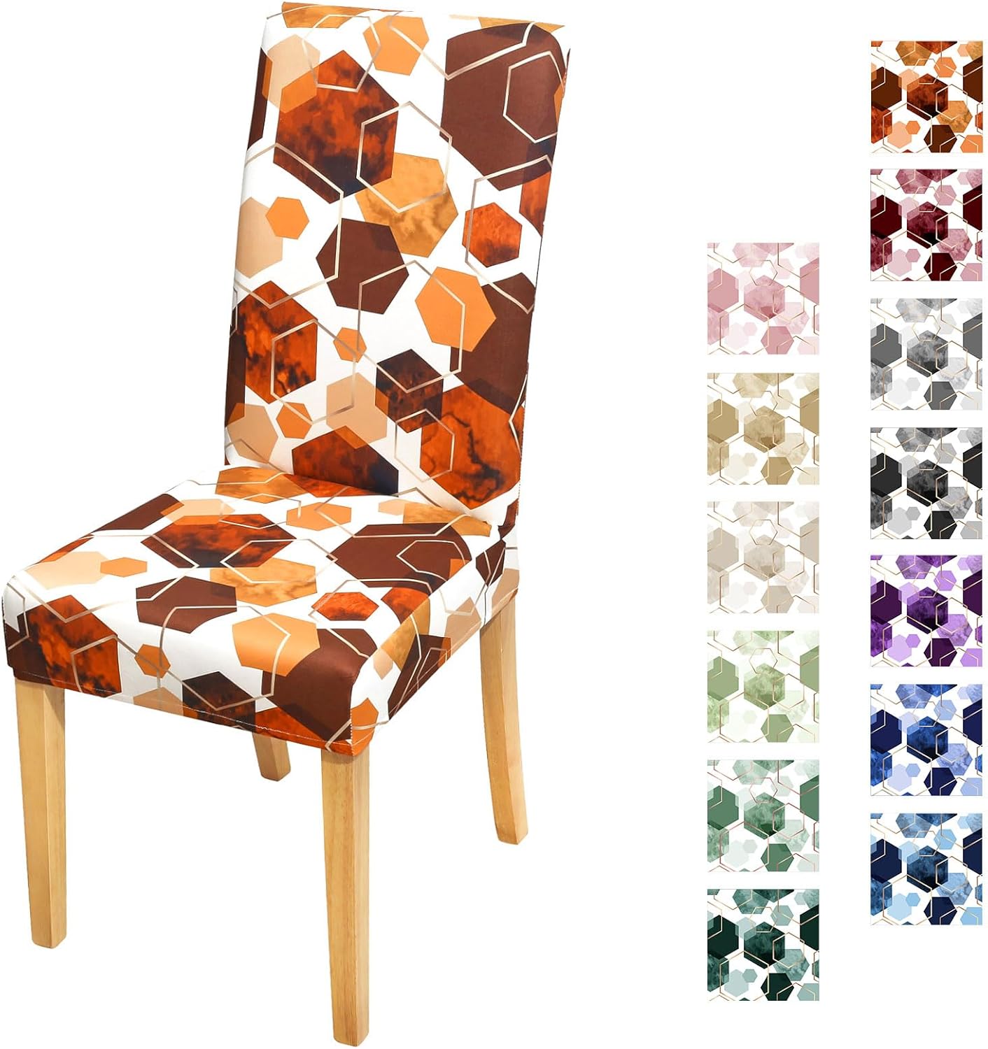 Gibelle Dining Room Chair Covers Set of 6, Soft Stretch Kitchen C