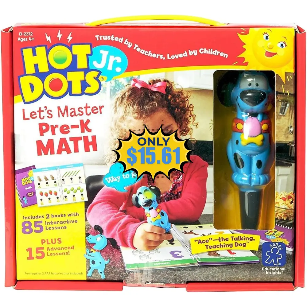 Hot Dots Jr. Let’s Master Pre-K Math Set Deal: Save 44%