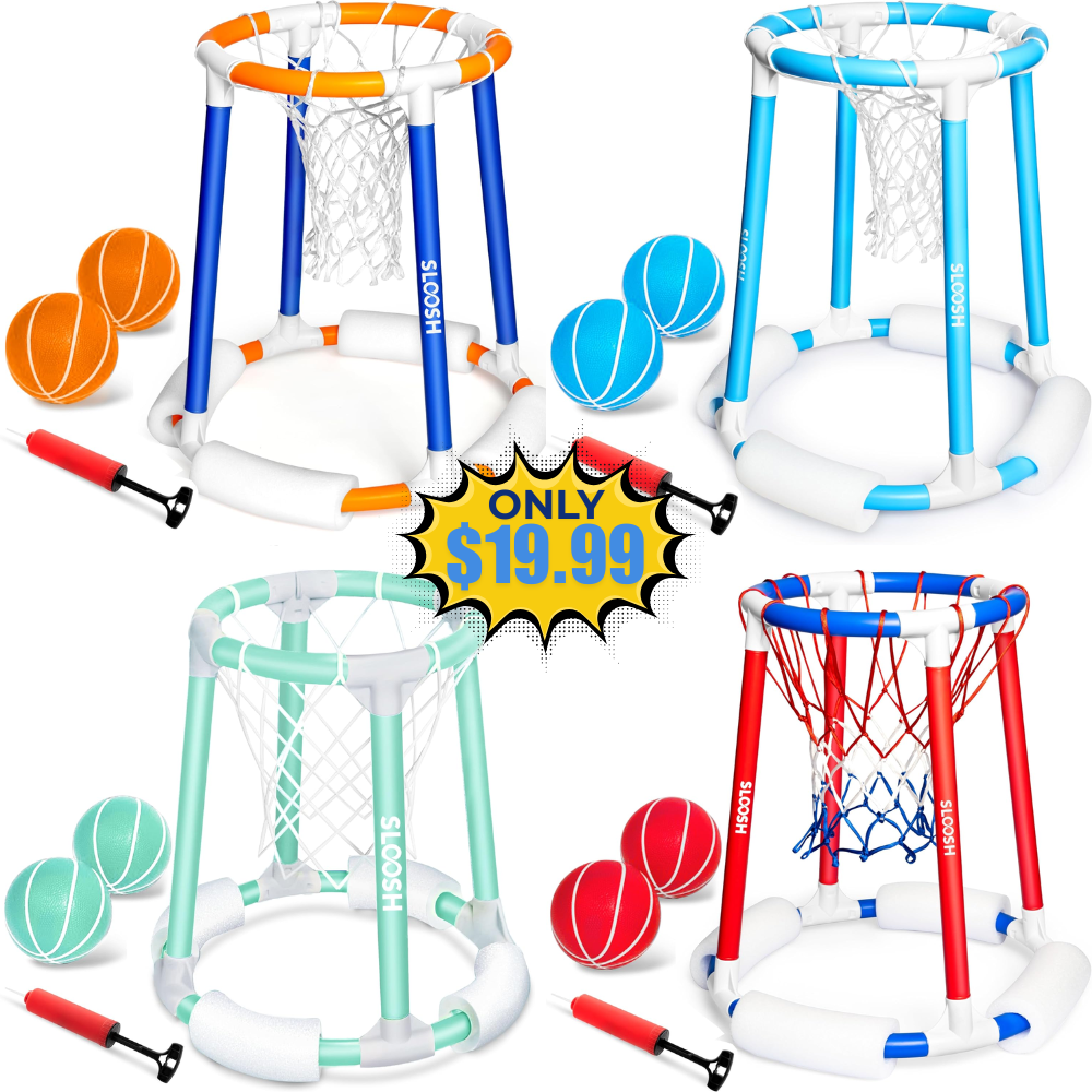 Sloosh Pool Basketball Hoop Toys Deal: Use Promo Code V2XSPCVA