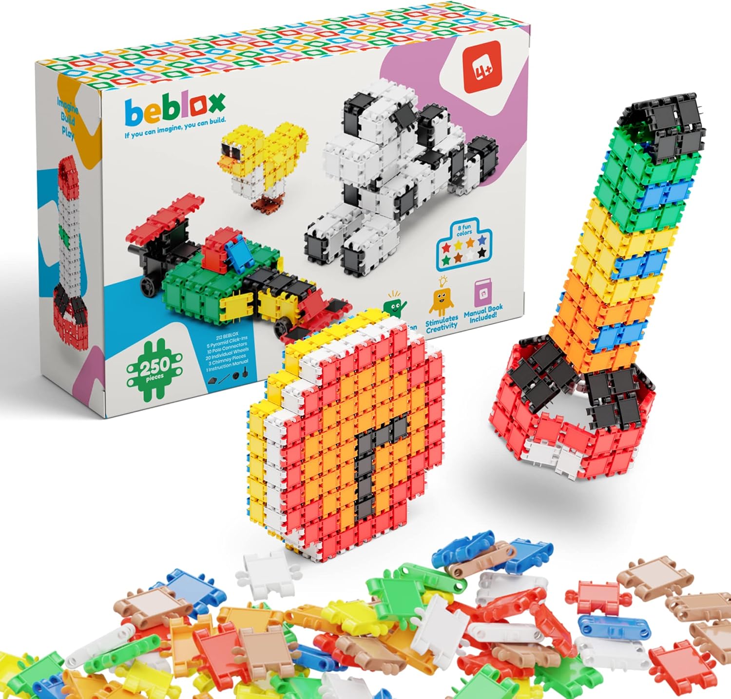 Beblox Building Blocks for Kids – 250 Pieces for $24.99 at Amazon