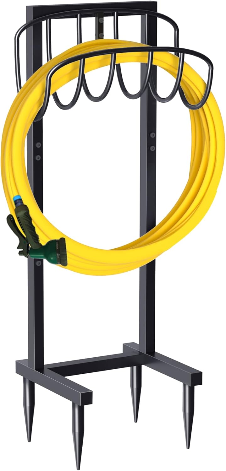 Artigarden Freestanding Garden Hose Holder with 4 Spikes, He deal at Amazon