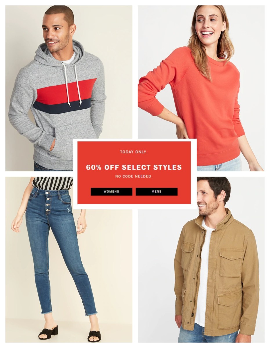 Old Navy Sale: Up to 60% Off Select Styles