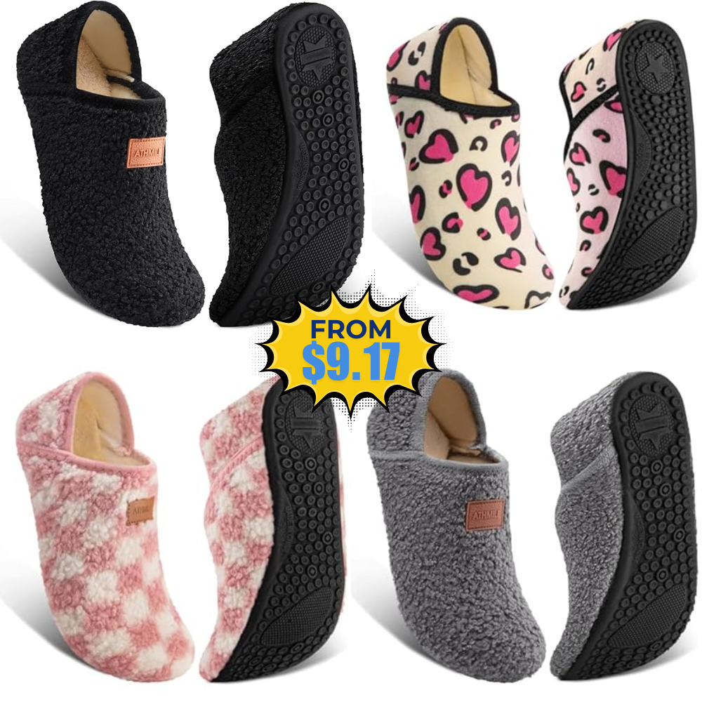 ATHMILE Women & Men House Slippers Deal: Use Promo Code JM4AVCZ4