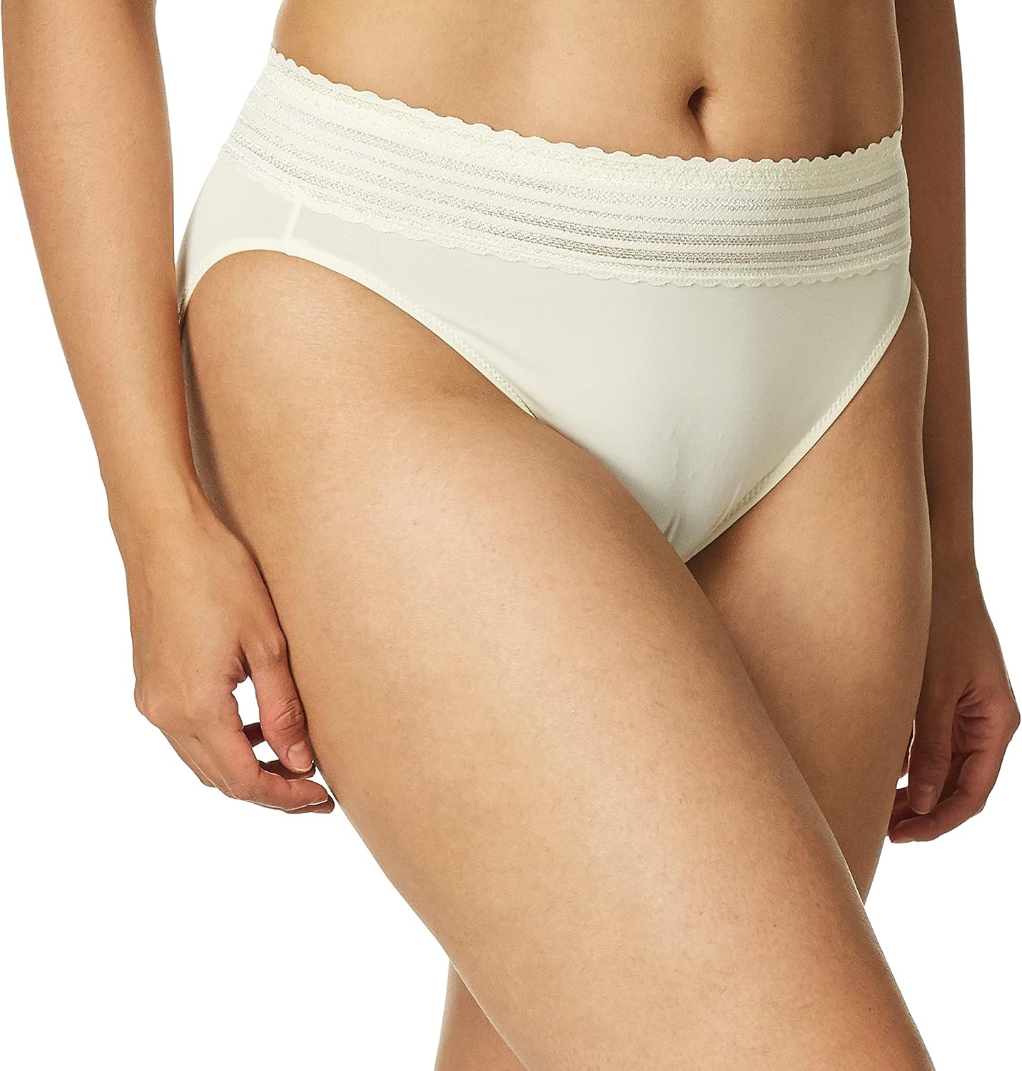 No Pinching. No Problems. Hi-Cut Brief with Lace Panty deal at Amazon