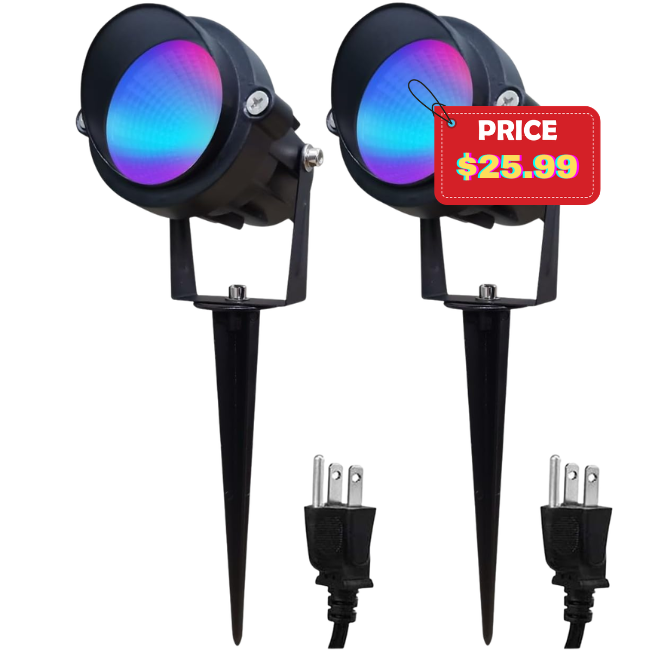 Color LED Outdoor Landscape Spotlight Deal