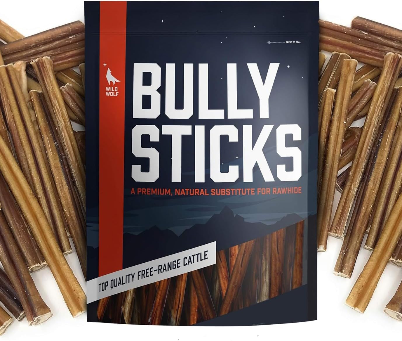 Wild Wolf 6-inch Angus Bully Sticks (8oz./~9-11 Sticks) Heal deal at Amazon