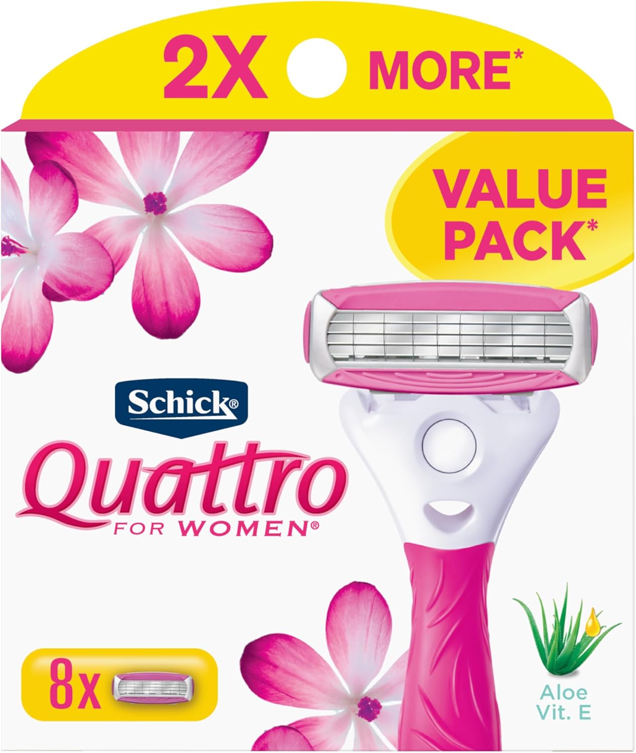 Schick Quattro Womens Razor for Shaving Refllls, Razors for  deal at Amazon