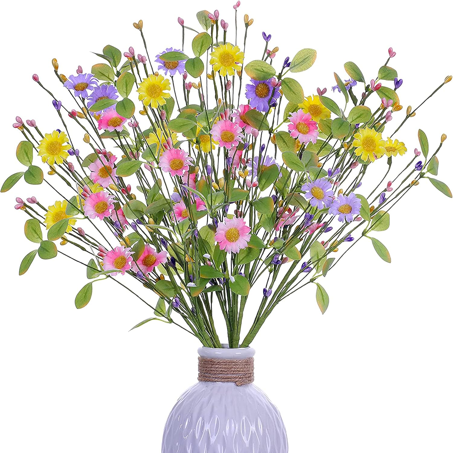 Yawwind 6 PCs Artificial Spring Flowers 17 Inches Summer Flo deal at Amazon