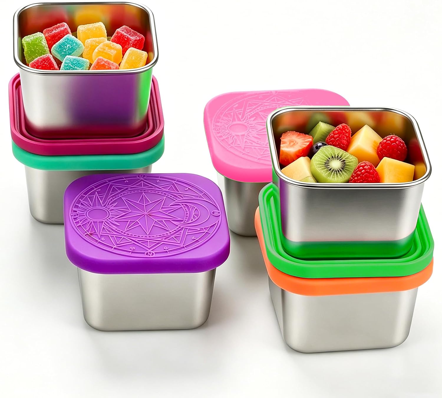 YEJZXY 6Pack 6oz Stainless Steel Snack Containers for Kids,  deal at Amazon