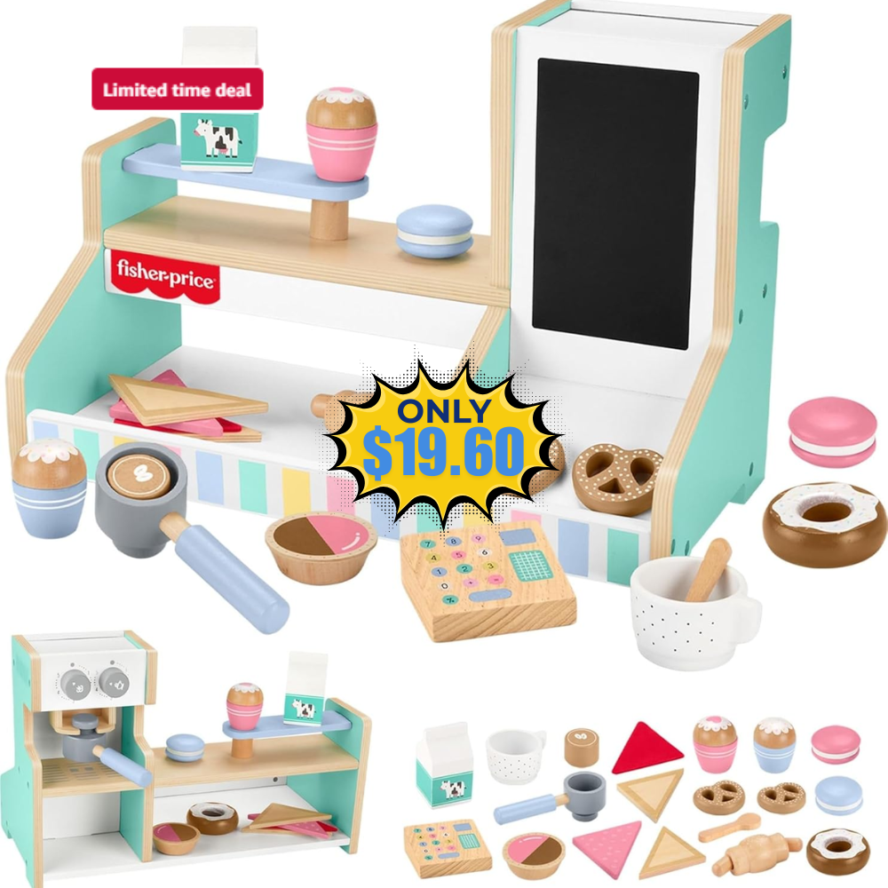 Fisher-Price Wood Pretend Play Coffee Shop Deal: Save 19%