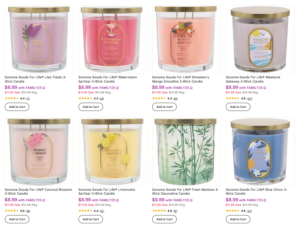 Sonoma Goods For Life Jar Candles Deal at Kohl’s: Save 40%