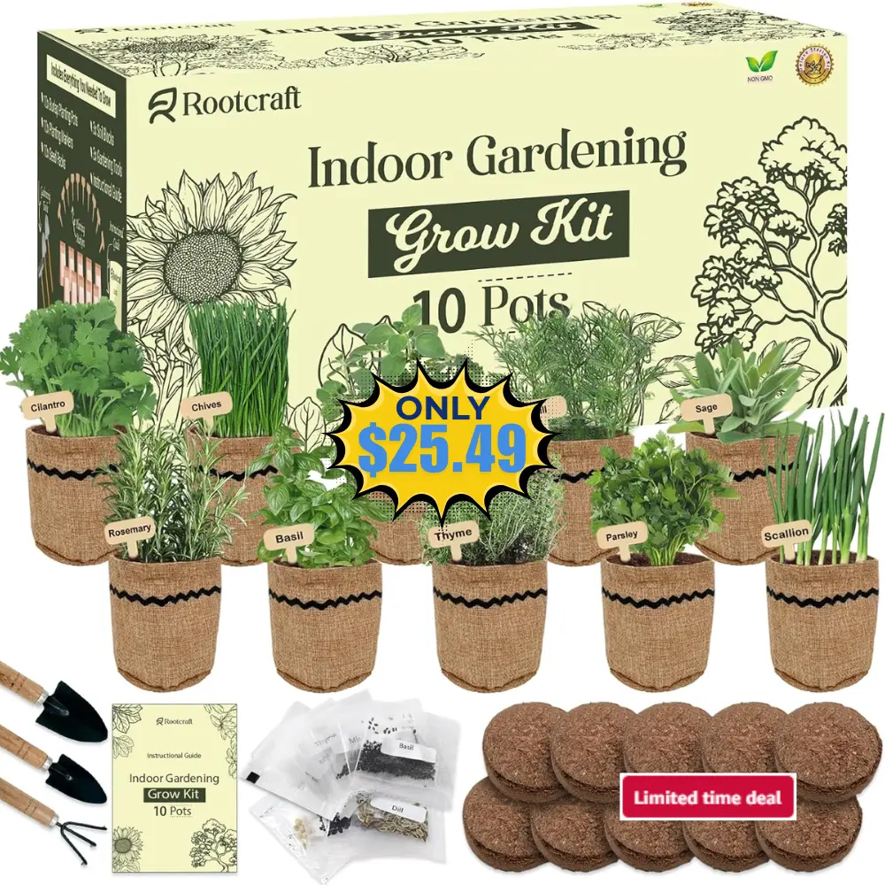 10 Herb Garden Planter Indoor Kit Deal: Save 23%