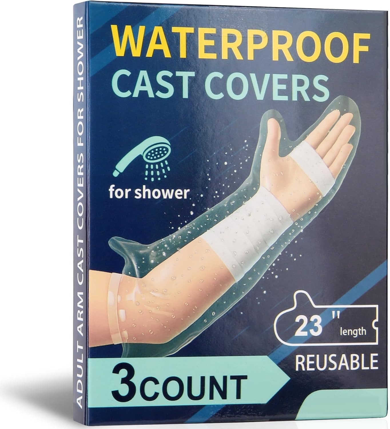 quiheat 3PK 100% Waterproof Cast Cover for Shower Arm, Water deal at Amazon