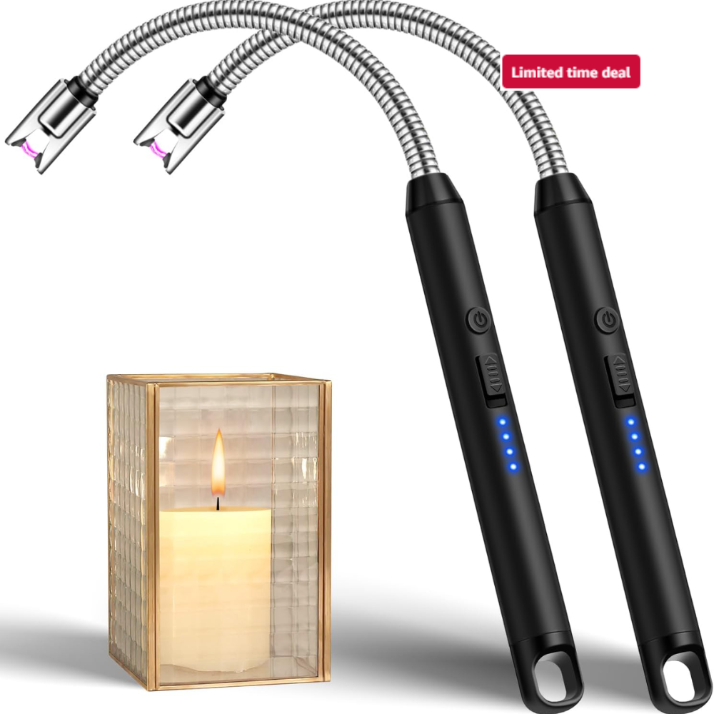 LcFun 2 Pack Candle Lighter Windproof Deal: Save 25%